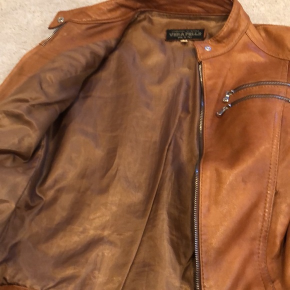 RARE VINTAGE 70s ITALIAN LEATHER MOTO JACKET - Picture 4 of 7
